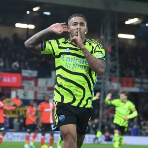 Gabriel Jesus Scores First Arsenal Goal in Luton Town Victory, 2023-24 Premier League Gabriel Jesus Scores First Arsenal Goal in Luton Town Victory, 2023-24 Premier League