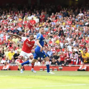 Gabriel Magalhaes Scores Arsenal's Fourth Goal: Arsenal 4-0 Everton (Emirates Stadium, 2021-22 Premier League)
