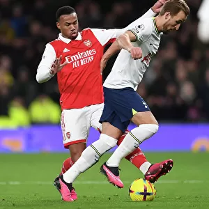 Gabriel Magalhaes Tackles Harry Kane: Tottenham vs. Arsenal, Premier League 2022-23