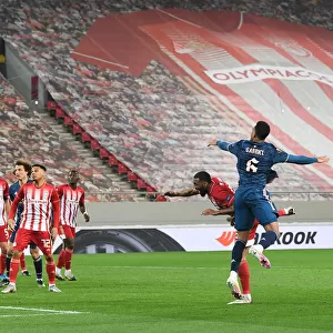 Gabriel Scores as Arsenal Takes 2-0 Lead in Empty Europa League Stadium Against Olympiacos (2021)