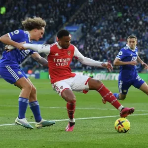 Gabriel vs. Faes: A Premier League Battle at The King Power Stadium - Leicester City vs. Arsenal FC, 2022-23 Gabriel vs. Faes: A Premier League Battle at The King Power Stadium - Leicester City vs. Arsenal FC, 2022-23