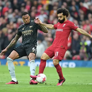 Gabriel vs. Salah: Intense Rivalry at Anfield - Liverpool vs. Arsenal, Premier League 2022-23