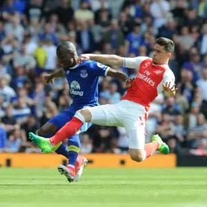 Gabriel vs Valencia Print, Arsenal FC 2016-17 Gabriel vs Valencia Print, Arsenal FC 2016-17
