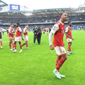 Gabriel's Goal: Arsenal Celebrate at Stamford Bridge in the Premier League Gabriel's Goal: Arsenal Celebrate at Stamford Bridge in the Premier League