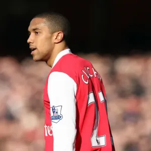 Gael Clichy in Action: Arsenal vs. Aston Villa, 1:1 Barclays Premier League Match, Emirates Stadium, 1/3/08 Gael Clichy in Action: Arsenal vs. Aston Villa, 1:1 Barclays Premier League Match, Emirates Stadium, 1/3/08