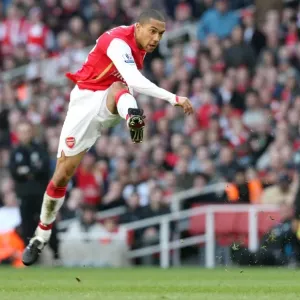 Gael Clichy in Action: Arsenal vs. Aston Villa, 1:1, Barclays Premier League, Emirates Stadium, 1/3/08 Gael Clichy in Action: Arsenal vs. Aston Villa, 1:1, Barclays Premier League, Emirates Stadium, 1/3/08