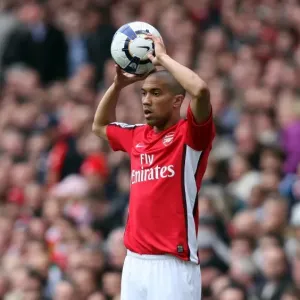 Gael Clichy (Arsenal). Arsenal 4: 0 Fulham. Barclays Premier League. Emirates Stadium Gael Clichy (Arsenal). Arsenal 4: 0 Fulham. Barclays Premier League. Emirates Stadium