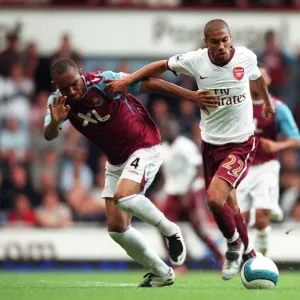 Gael Clichy (Arsenal) Danny Gabbidon (West Ham) Gael Clichy (Arsenal) Danny Gabbidon (West Ham)