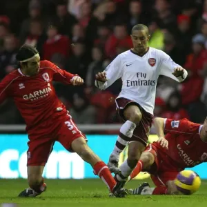 Gael Clichy (Arsenal) Julio Arca and Gary O Neil (Middlesbrough)