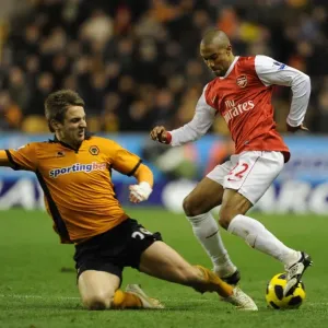 Gael Clichy (Arsenal) Kevin Doyle (Wolves). Wolverhampton Wanderers 0: 2 Arsenal