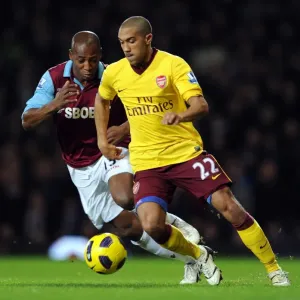 Gael Clichy (Arsenal) Luis Boa Morte (West Ham). West Ham United 0: 3 Arsenal