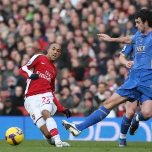 Gael Clichy (Arsenal) Marc Wilson (Portsmouth) Gael Clichy (Arsenal) Marc Wilson (Portsmouth)