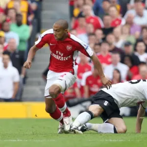 Gael Clichy (Arsenal) Simon Davies (Fulham) Gael Clichy (Arsenal) Simon Davies (Fulham)