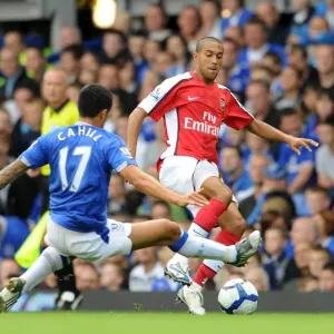 Gael Clichy (Arsenal) Tim Cahill (Everton) Gael Clichy (Arsenal) Tim Cahill (Everton)