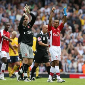 Gael Clichy and Manuel Almunia (Arsenal)