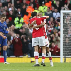Gael Clichy and Samir Nasri celebrate the Arsenal victory Gael Clichy and Samir Nasri celebrate the Arsenal victory