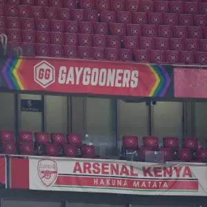 Gay Gooners Banner Print at Emirates Stadium Gay Gooners Banner Print at Emirates Stadium