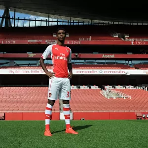 Gedion Zelalem (Arsenal). Arsenal 1st Team Photocall. Emirates Stadium, 7 / 8 / 14. Credit