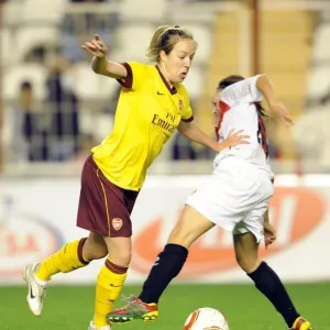 Gemma Davison (Arsenal) Claudia Sanchez (Rayo). Rayo Vallecano 2: 0 Arsenal Ladies Gemma Davison (Arsenal) Claudia Sanchez (Rayo). Rayo Vallecano 2: 0 Arsenal Ladies