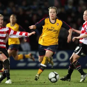 Gemma Davison (Arsenal) Natasha Hughes and Vicki Exley (Doncaster) Gemma Davison (Arsenal) Natasha Hughes and Vicki Exley (Doncaster)
