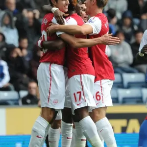 Gervinho scores celebrates scoring Arsenals 1st goal with Robin van Persie Gervinho scores celebrates scoring Arsenals 1st goal with Robin van Persie