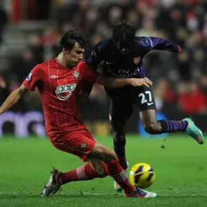 Gervinho vs Jack Cork: Stalemate at St. Mary's - Arsenal vs Southampton, Barclays Premier League Gervinho vs Jack Cork: Stalemate at St. Mary's - Arsenal vs Southampton, Barclays Premier League