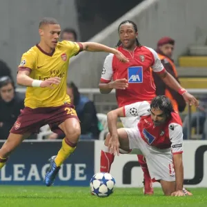 Gibbs vs. Garcia: Arsenal's Defensive Battle in SC Braga's 2-0 UEFA Champions League Victory Gibbs vs. Garcia: Arsenal's Defensive Battle in SC Braga's 2-0 UEFA Champions League Victory