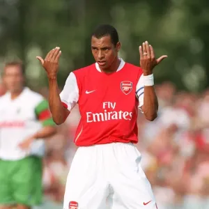 Gilberto in Action: Arsenal's Star Midfielder at Arsenal Pre-Season Training, Schwadorf, Austria, 2006