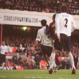 Gilberto Scores Under Pressure Print, Arsenal vs Bolton Gilberto Scores Under Pressure Print, Arsenal vs Bolton