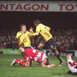 Print of Gilberto's Goal: Arsenal Wins Carling Cup over Doncaster Rovers Print of Gilberto's Goal: Arsenal Wins Carling Cup over Doncaster Rovers