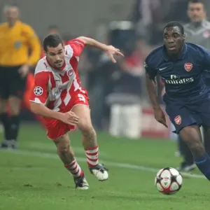 Gilles Sunu (Arsenal) Giorgos Galitsios (Olympiacos). Olympiacos 1: 0 Arsenal