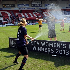 Gilly Flaherty and Ellen White (Arsenal). Arsenal Ladies 3: 0 Bristol Academy. Womens FA Cup Final