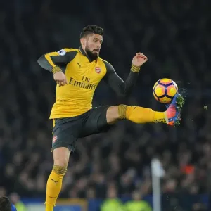 Giroud in Action: Everton vs. Arsenal, Premier League 2016-17