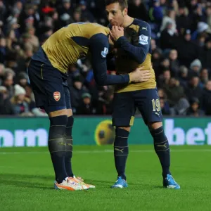 Giroud and Cazorla's Jubilant Moment: Arsenal's Goal Celebration vs West Bromwich Albion (2015-16) Giroud and Cazorla's Jubilant Moment: Arsenal's Goal Celebration vs West Bromwich Albion (2015-16)
