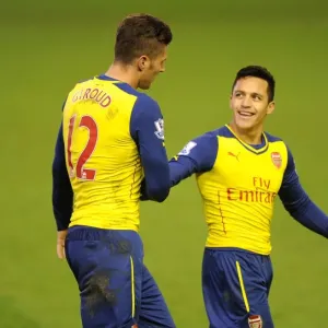 Giroud and Sanchez Celebrate Arsenal's Winning Goals Against Liverpool (2014/15) Giroud and Sanchez Celebrate Arsenal's Winning Goals Against Liverpool (2014/15)