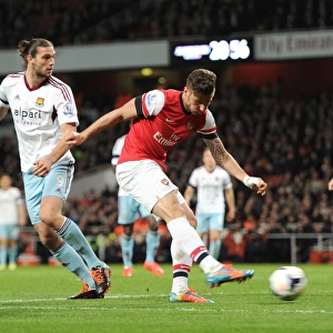 Giroud Scores Against Carroll: Arsenal's Triumph over West Ham United, Premier League 2013/14