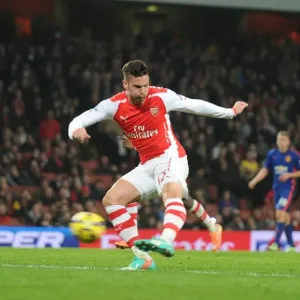 Giroud Scores Stunner: Arsenal vs Manchester United, Premier League 2014-15 Giroud Scores Stunner: Arsenal vs Manchester United, Premier League 2014-15
