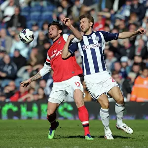 Giroud vs McAuley: Intense Battle in West Bromwich Albion vs Arsenal Premier League Clash