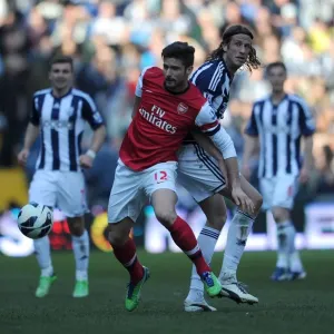 Giroud vs. Olsson: Intense Tussle in West Bromwich Albion vs. Arsenal Premier League Clash Giroud vs. Olsson: Intense Tussle in West Bromwich Albion vs. Arsenal Premier League Clash