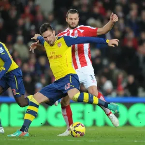 Giroud vs Pieters: Intense Battle at the Britannia Stadium - Stoke City vs Arsenal, Premier League 2014-15 Giroud vs Pieters: Intense Battle at the Britannia Stadium - Stoke City vs Arsenal, Premier League 2014-15