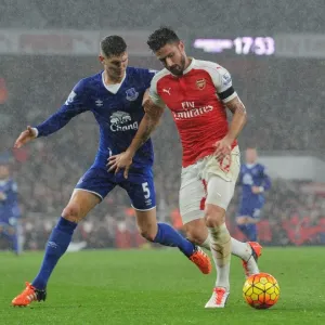 Giroud vs Stones: A Footballing Duel at the Emirates - Arsenal vs Everton, 2015/16 Premier League Giroud vs Stones: A Footballing Duel at the Emirates - Arsenal vs Everton, 2015/16 Premier League