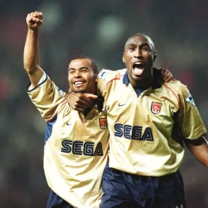 Glory Days: Arsenal's Historic Championship Win at Old Trafford (2002) - Sol Campbell and Ashley Cole Celebrate Glory Days: Arsenal's Historic Championship Win at Old Trafford (2002) - Sol Campbell and Ashley Cole Celebrate