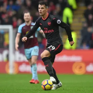 Granit Xhaka: In Action for Arsenal Against Burnley, Premier League 2017-18 Granit Xhaka: In Action for Arsenal Against Burnley, Premier League 2017-18