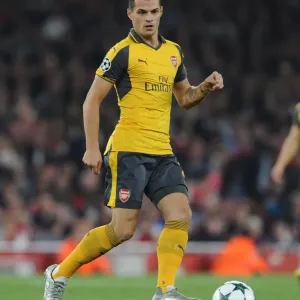 Granit Xhaka: In Action for Arsenal against FC Basel, UEFA Champions League (2016) Granit Xhaka: In Action for Arsenal against FC Basel, UEFA Champions League (2016)