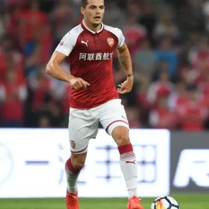 Granit Xhaka in Action: Arsenal vs. Chelsea Pre-Season Clash, Beijing 2017