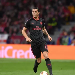 Granit Xhaka in Action: Arsenal vs Atletico Madrid - UEFA Europa League Semi-Final Granit Xhaka in Action: Arsenal vs Atletico Madrid - UEFA Europa League Semi-Final