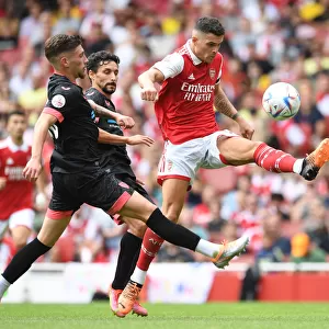 Granit Xhaka in Action: Arsenal vs Sevilla, Emirates Cup 2022