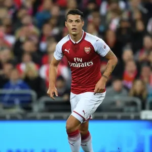 Granit Xhaka: In Action for Arsenal against Western Sydney Wanderers, Sydney 2017