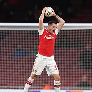 Granit Xhaka in Action: Arsenal's Europa League Clash vs Eintracht Frankfurt