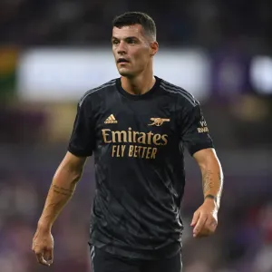 Granit Xhaka in Action: Arsenal's Pre-Season Battle at Orlando City SC, 2022 Granit Xhaka in Action: Arsenal's Pre-Season Battle at Orlando City SC, 2022